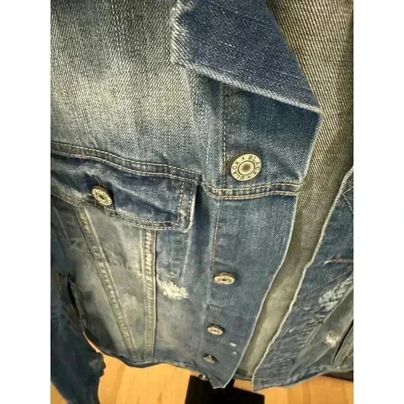 Black X  Mens Blue Denim Jacket  -  Large - Picture 4 of 5